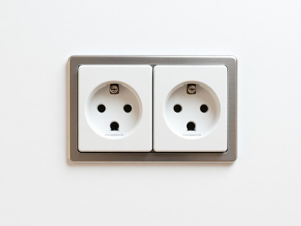 Europejskie gniazdka Schuko w nowoczesnej ramce